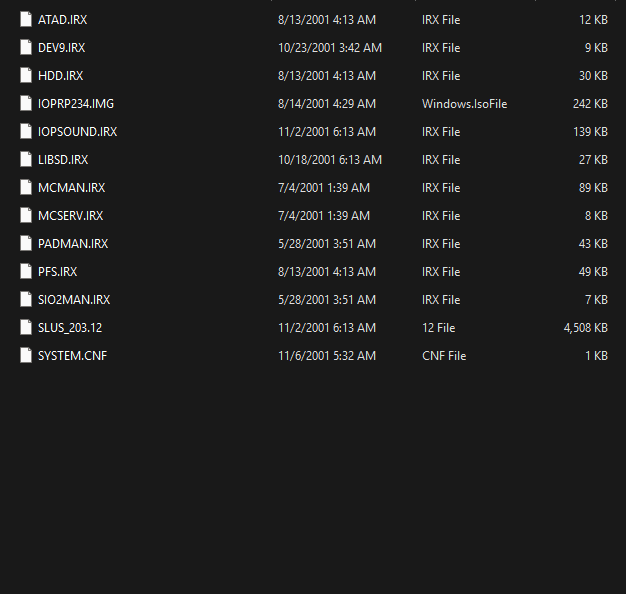 [PS2] Squaresoft/Square Enix Games - Hidden files within the .ISO