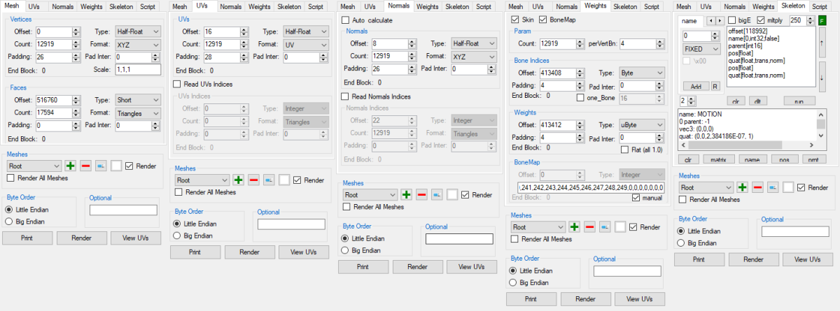 (MeshFinder) Bonemap data and export option for models from Giana Sisters: Twisted Dreams