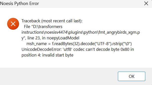 [ANDROID] Angry Birds GO/Transformers Exient .XGM Noesis Script update